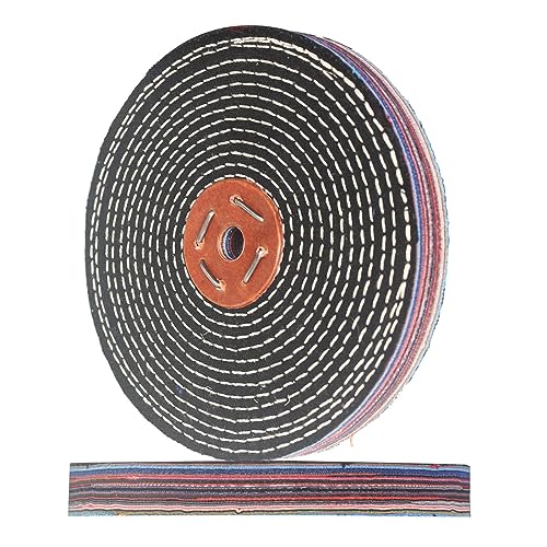 JUNLIXN 8 Inch Extra Thick Denim Buffing Wheel - 5/8 Inch Arbor Hole Denim Polishing Wheel for Bench Grinder, Table Grinder - Image 2