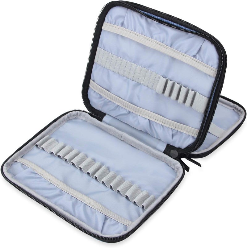 Teamoy Organizer Case for Interchangeable Circular Knitting Needles, Crochet hooks and Knitting Accessories, Keep All in Place and Easy to Carry, Blue (No Accessories Included) - Image 2