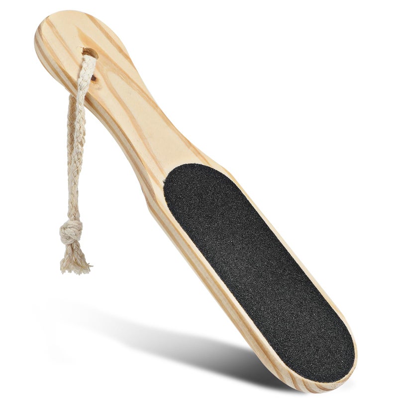Andibro Foot File Callus Remover with Wood Handle, Double Sided Pedicure File, Professional Foot Scrubber Foot Rasp Heel Scraper Dead Skin Remove Pedicure Tools for Feet Hands Body Care - Image 1