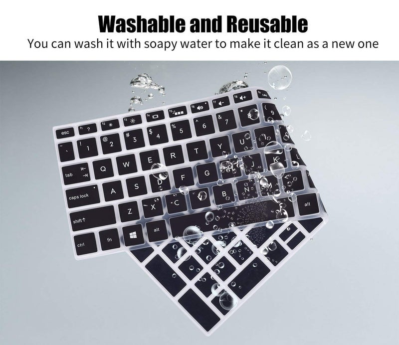 Raya غطاء لوحة مفاتيح سيليكون لأجهزة لابتوب HP Pavilion 15 [ 15s-fy 15s-fq 15s-eq ] | يناسب أيضًا أجهزة لابتوب الألعاب HP Pavilion 15 [15-dk 15-ec ] (أسود) - Image 3