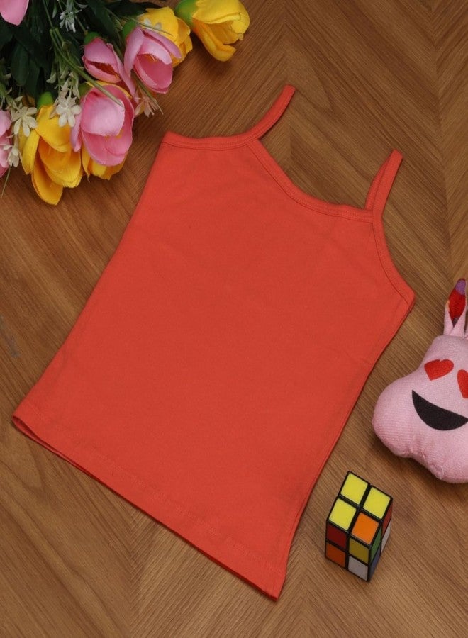 Aimly Girl's Cotton Camisole Slip | Sleeveless Waist Length Innerwear | Soft Stretchable Tank Top | Scoop Neck | Kids Toddler Girls Vest | Pack of 3 - Image 5
