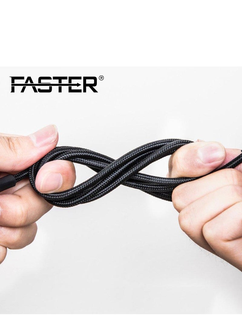 Faster 100W USB-C to C Fast Charging Cable 1 Meter - QC 4.0 Type-C Cable for iPhone, Android, Macbook, Laptop - Braided Long Charger Cable for PD Fast Charging - Thick and Durable  - Image 4