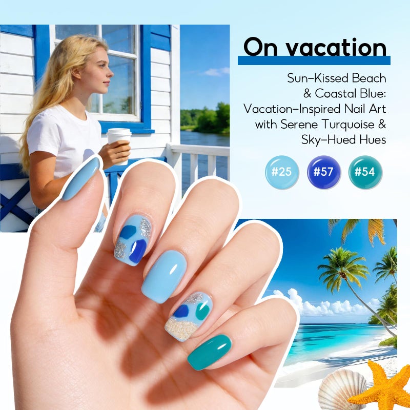 Peacecolor 26PCs Gel Nail Polish Set ,Spring Colors Gel Polish Kit with 5Pcs Glossy/Matte/Glitter Top Base Coat Nude Pink White Green Red Blue Soak Off Gel Manicure Kit Gifts for Women DIY - Image 4