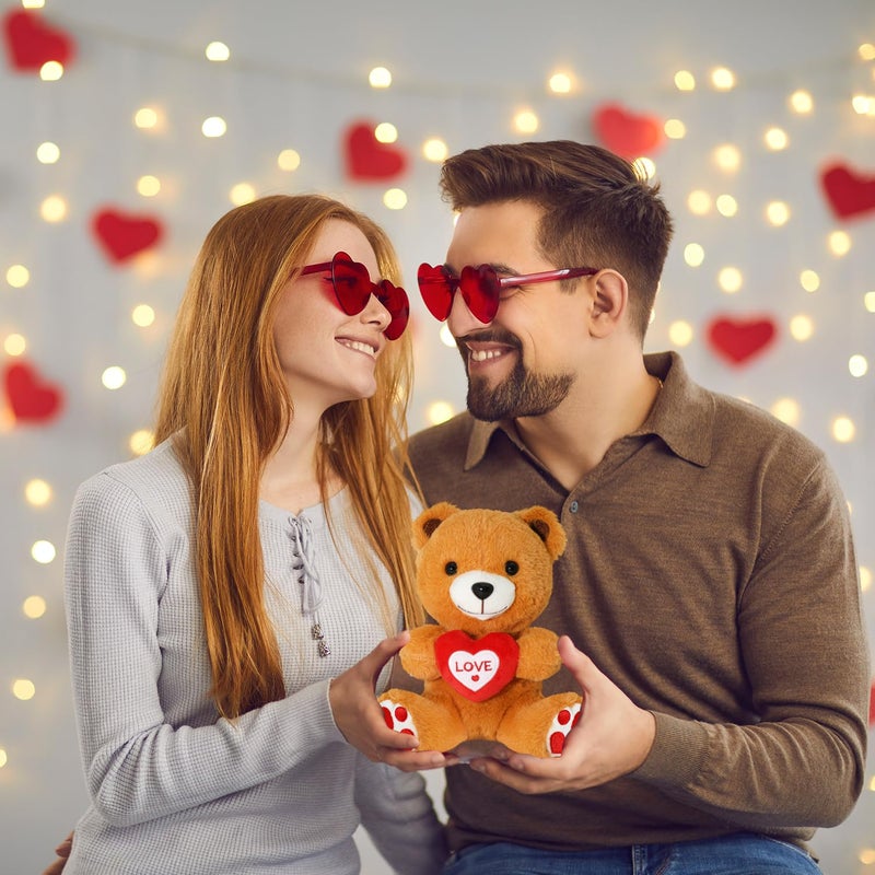 CAIYUEGG Valentine's Day Stuffed Animal Reversible Teddy Bear Plush,Red Heart Transformed Teddy Bear Plush Zipper,Valentine's Day Teddy Bear Stuffed Animal Cute Heart Plushie Birthday Gift for Boys Girls Kids - Image 3