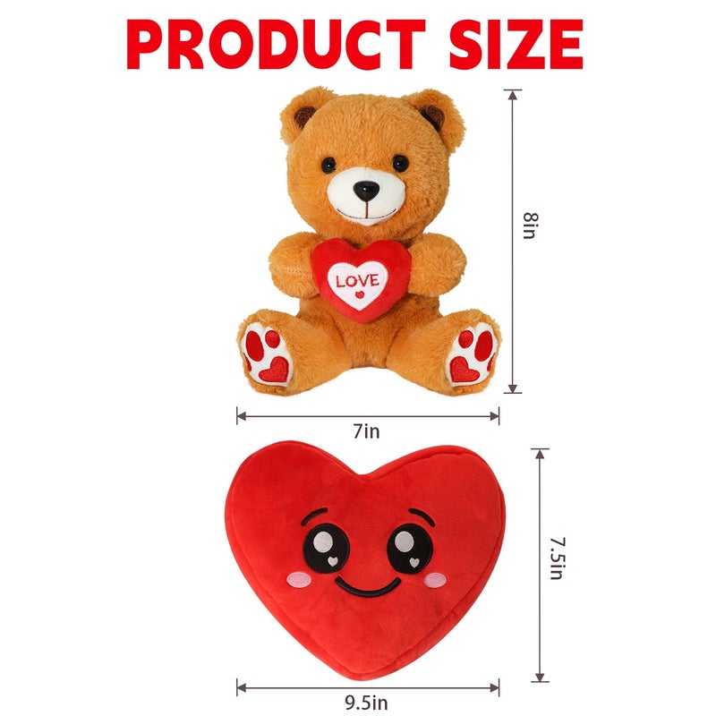 CAIYUEGG Valentine's Day Stuffed Animal Reversible Teddy Bear Plush,Red Heart Transformed Teddy Bear Plush Zipper,Valentine's Day Teddy Bear Stuffed Animal Cute Heart Plushie Birthday Gift for Boys Girls Kids - Image 4