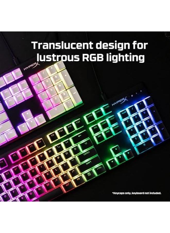 Pudding Keycaps Double Shot Pbt Keycap Set With Translucent Layer For Mechanical Keyboards Full 104 Key Set Oem Profile English Us Layout Black
