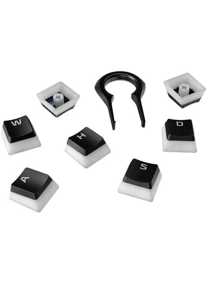 Pudding Keycaps Double Shot Pbt Keycap Set With Translucent Layer For Mechanical Keyboards Full 104 Key Set Oem Profile English Us Layout Black