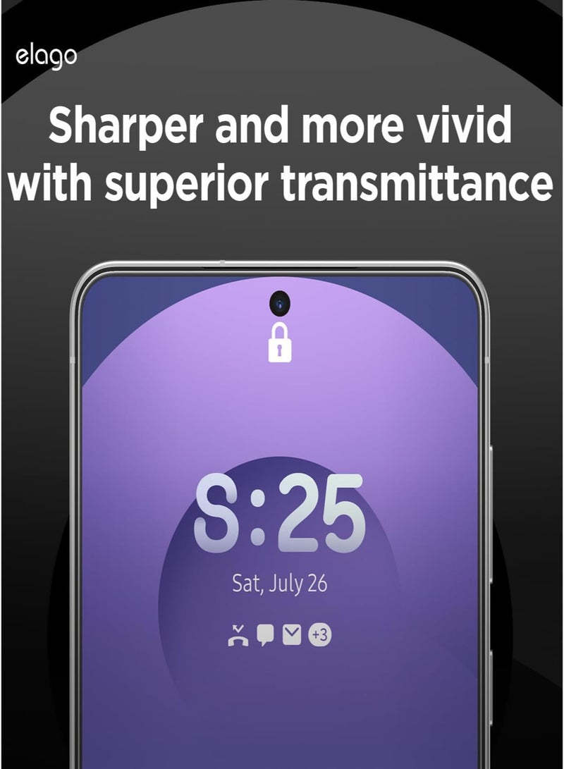 Elago Tempered Glass Designed for Samsung Galaxy S25 EDGE (2025) Screen Protector - [1 PACK] - Image 4