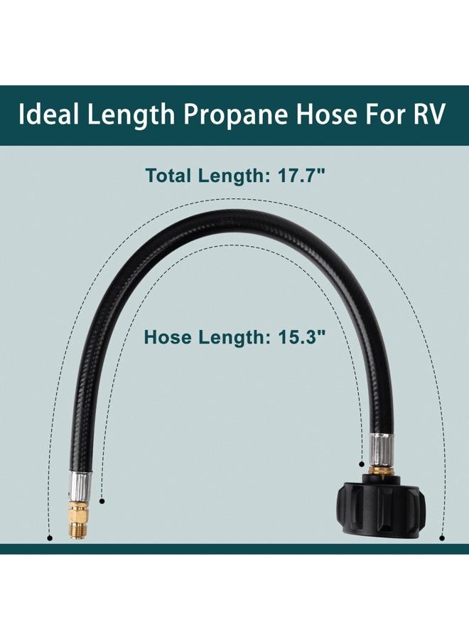 GASPRO 15 Inch RV Propane Hose with 1/4" Male Inverted, Camper Propane Hose Replacement for 2-Stage Auto Changeover Regulator, 2-Pack - Image 5