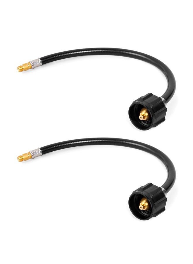 GASPRO 15 Inch RV Propane Hose with 1/4" Male Inverted, Camper Propane Hose Replacement for 2-Stage Auto Changeover Regulator, 2-Pack - Image 1
