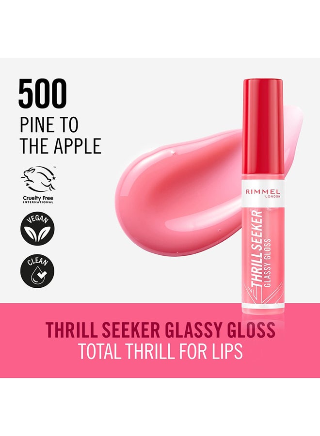 RIMMEL LONDON Thrill Seeker Glassy Gloss Lip Gloss - 500 - Pine to the Apple - Image 2