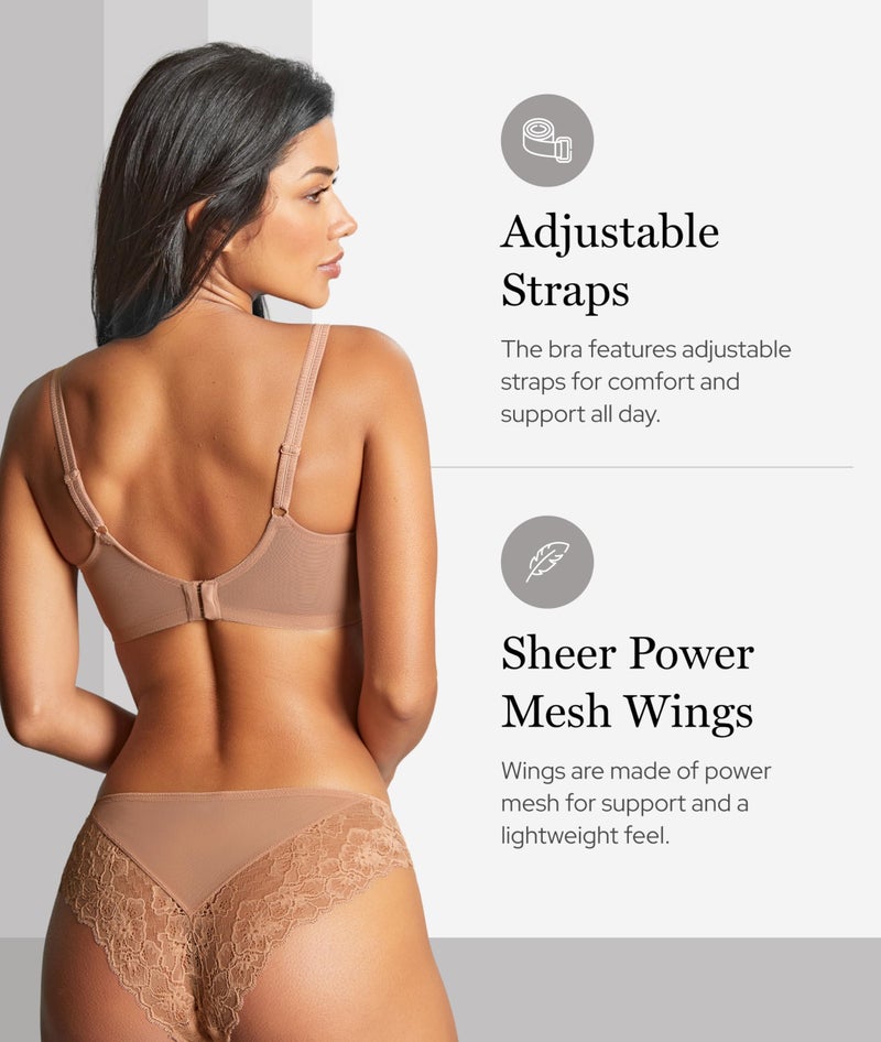 Panache Women's Envy Balconnet Bra | Black 28F | Full Coverage Bra, Supportive Lift for Large Bust, Elegant & Comfortable Fit - Image 3