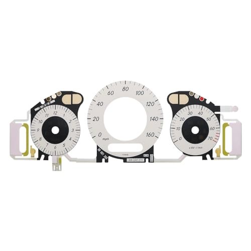 A-BENET BENET Gauge Face Overlay with EL Cold Light Instrument Panel Replacement for Mercedes W211 W209 C219 160MPH White - Image 1