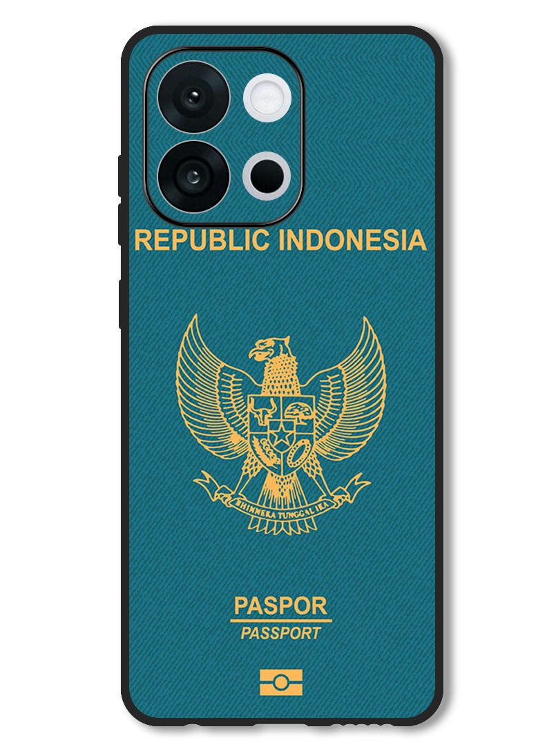 Theodor Case Compatible with OnePlus 13T 6.32 Inch Protection Shockproof Bumper Cover Indonesia Passport - Image 1
