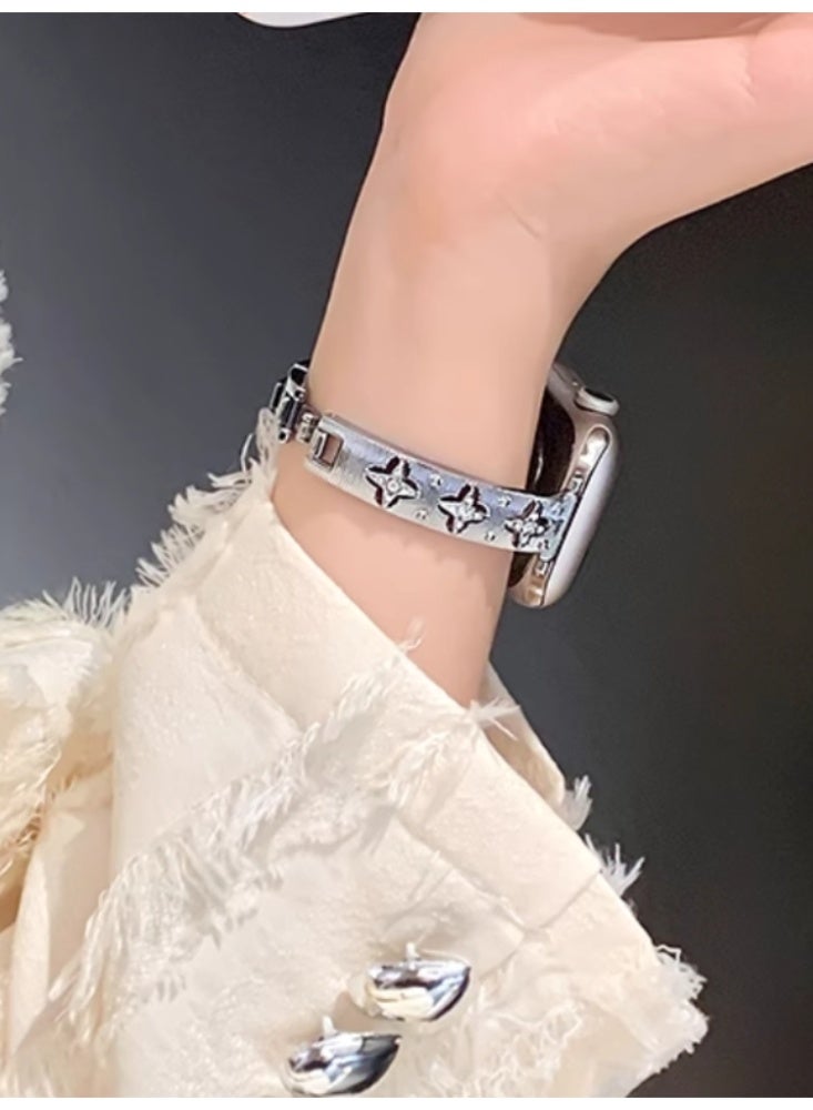 Arabest Metal Replacement Bracelet for iwatch ultra/Ultra2 in Silvery - Image 3