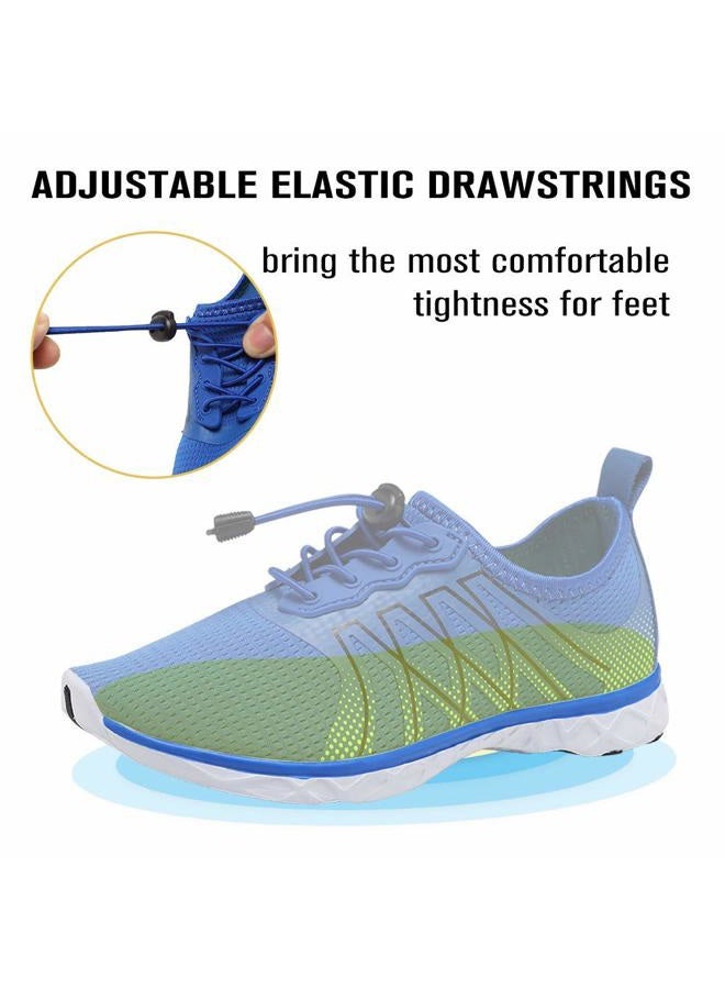 CIOR Boys & Girls Water Shoes Quick Drying Sports Aqua Athletic Sneakers Lightweight Sport Shoes(Toddler/Little Kid/Big Kid) U1ELJSX005-Deep Blue-25 - Image 4