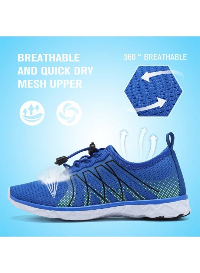 CIOR Boys & Girls Water Shoes Quick Drying Sports Aqua Athletic Sneakers Lightweight Sport Shoes(Toddler/Little Kid/Big Kid) U1ELJSX005-Deep Blue-25 - Image 5