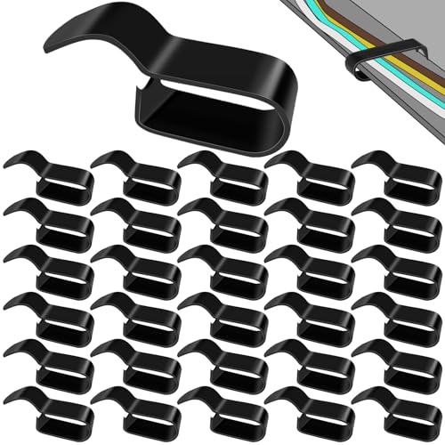 Datanly 15 Pack Trailer Frame Wire Clips Black PushOn Chassis Wire Clips AntiCorrosion Spring Steel Harness Fasteners for Automotive Boat Trailer or Marine Wiring Management 38 - Image 1
