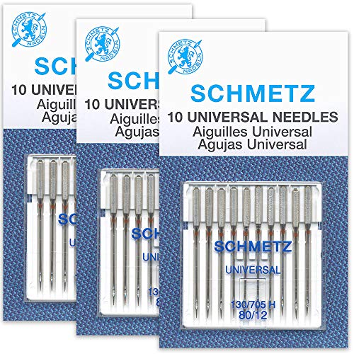 Schmetz Universal Sewing Machine Needles - Size 80/12-3 Cards - 30 Needles - Image 1