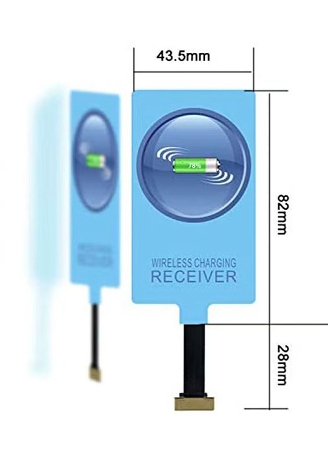 HY - Wireless Charging Receiver USB-C Qi Receiver Type C Wireless Charger with Fast Smart Microchip Technology for Samsung Galaxy A20 Fire LG Huawei Sony Motorola Xiaomi Alcatel All Android Device - Image 1