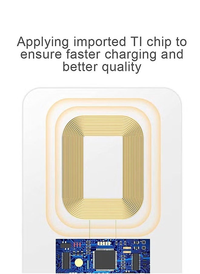 HY - Wireless Charging Receiver USB-C Qi Receiver Type C Wireless Charger with Fast Smart Microchip Technology for Samsung Galaxy A20 Fire LG Huawei Sony Motorola Xiaomi Alcatel All Android Device - Image 1