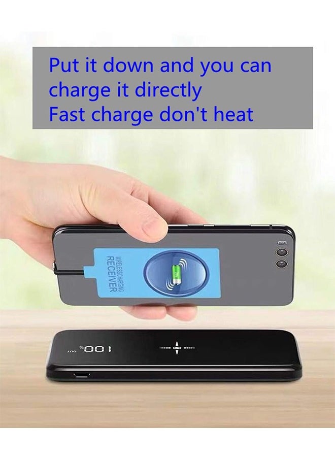 HY - Wireless Charging Receiver USB-C Qi Receiver Type C Wireless Charger with Fast Smart Microchip Technology for Samsung Galaxy A20 Fire LG Huawei Sony Motorola Xiaomi Alcatel All Android Device - Image 1