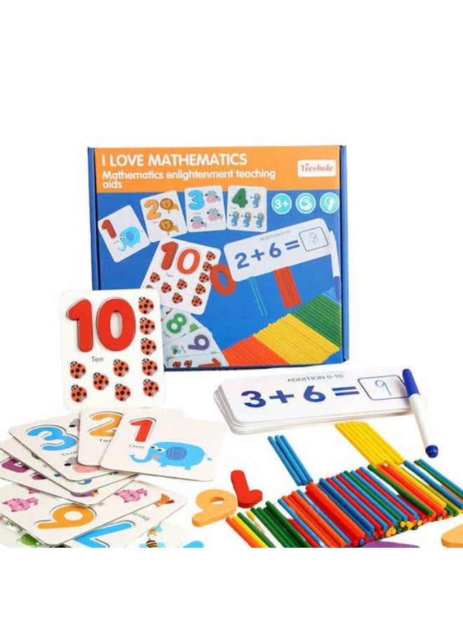 Board Game for Kids, Number and Math Learning Set, Multi Color - Image 2
