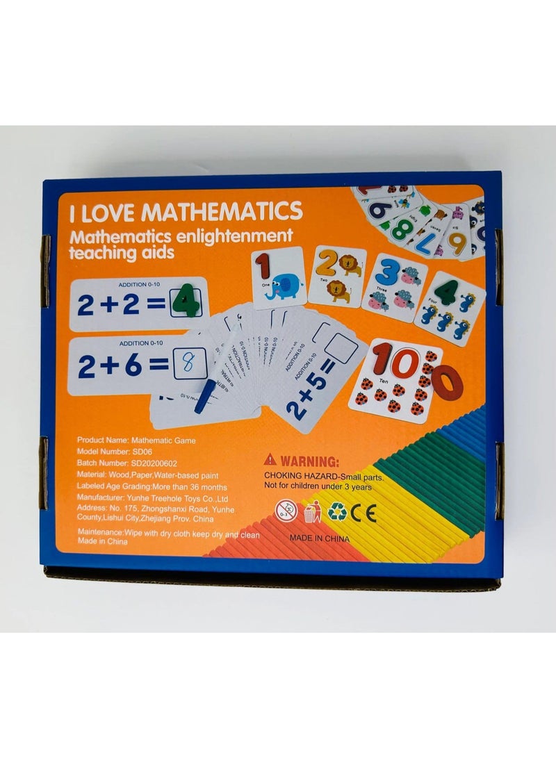 Board Game for Kids, Number and Math Learning Set, Multi Color - Image 3