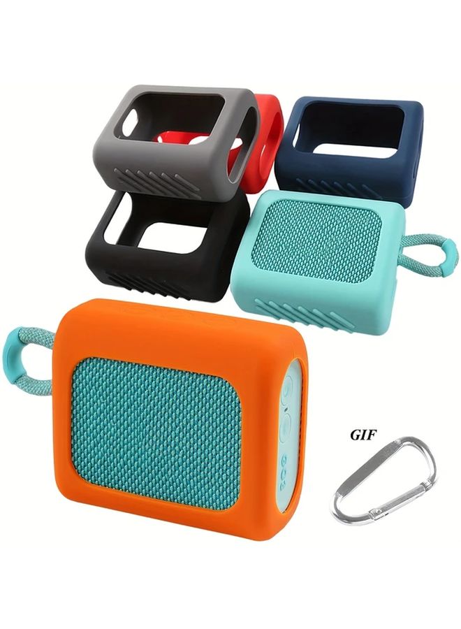 Black Silicone Shockproof Case For JBL GO 3 Portable Speaker With Stand - Image 1