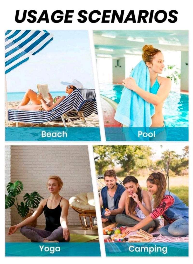 Microfiber Quick Dry Beach Blanket, Towel, Suitable For Swimming,Travel, Camping,Yoga Mat Outings Summer Beach Essentials - Image 5