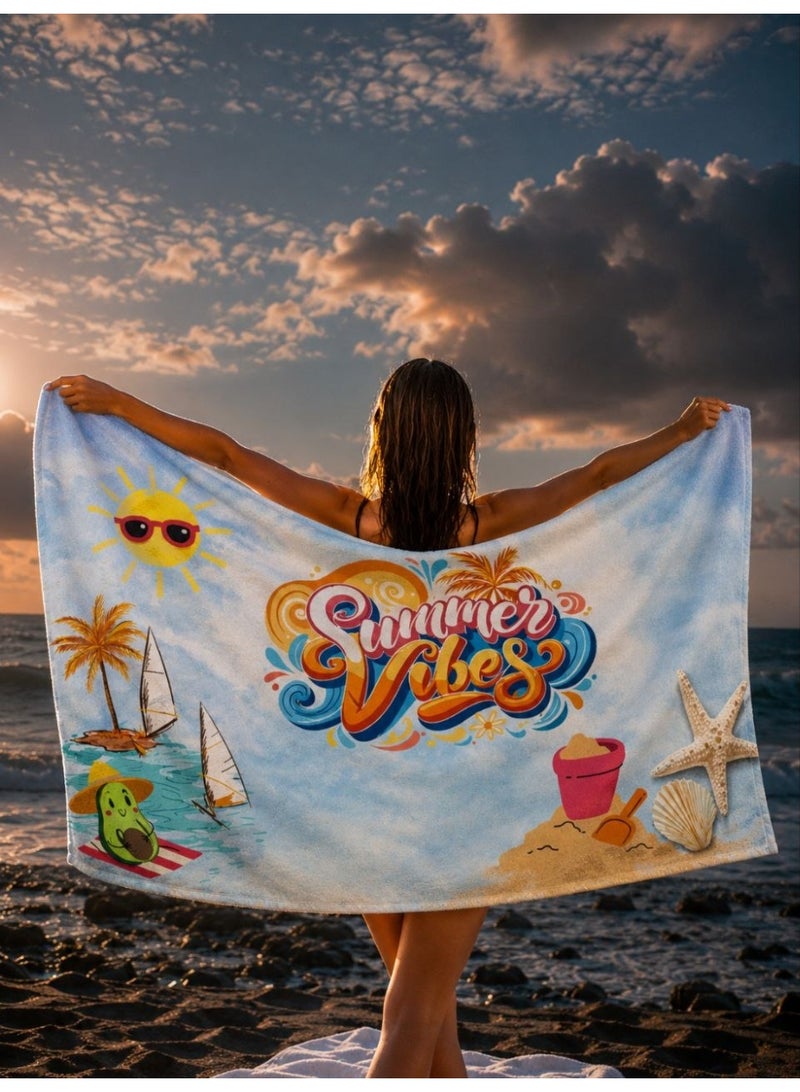 Microfiber Quick Dry Beach Blanket, Towel, Suitable For Swimming,Travel, Camping,Yoga Mat Outings Summer Beach Essentials - Image 2