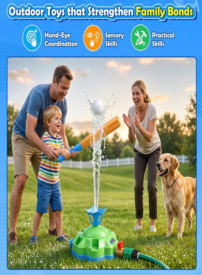 ألعاب YOTOY المائية 4 في 1 للأطفال - لعبة كرة بيسبول مائية، لعبة كرة تيبول، لعبة رشاشة، لعبة مسبح صيفية خارجية - ألعاب أنشطة الفناء الخلفي للأطفال الصغار من عمر 3 إلى 12 سنة - Image 3