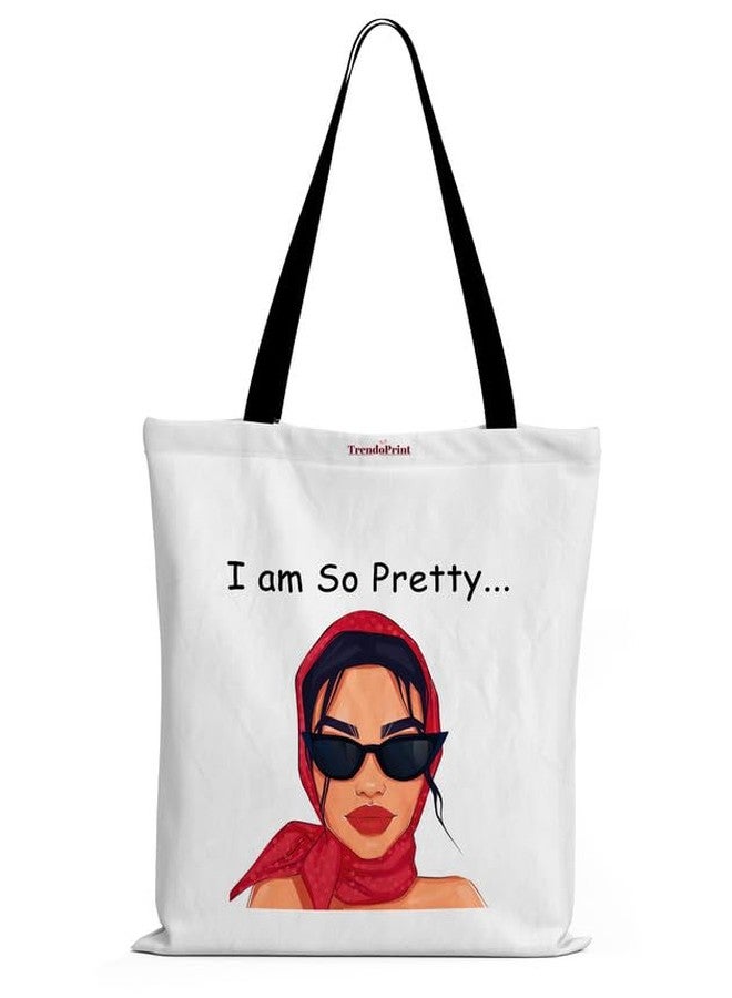 TrendoPrint Shopping/Grocery Bag, Multi-Purpose Bag, Sturdy Canvas Bag With 15Kgs Capacity Tote Bag For Women, College Bag For Girls (BTBN46) - Image 1