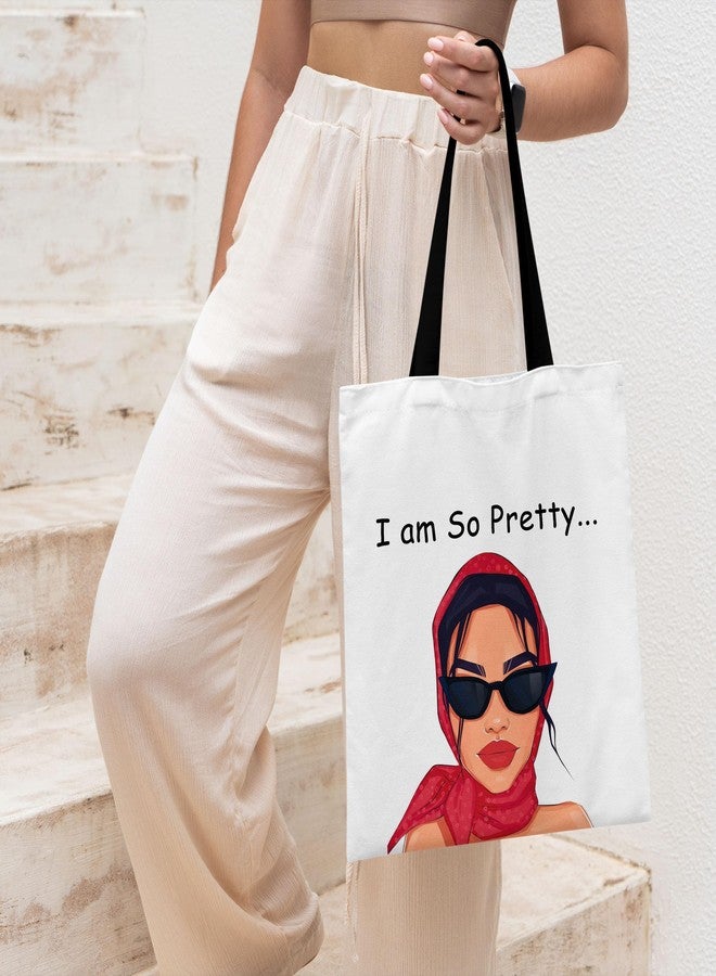 TrendoPrint Shopping/Grocery Bag, Multi-Purpose Bag, Sturdy Canvas Bag With 15Kgs Capacity Tote Bag For Women, College Bag For Girls (BTBN46) - Image 2