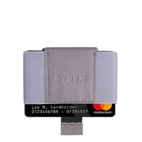 VBAX Elastic Wallet with Pull Tab for Men & Women – Slim Minimalist Front Pocket Leather Card Holder, Compact Stretch Design Fits 8–10 Cards & Cash – Premium Everyday Carry Wallet - Image 1