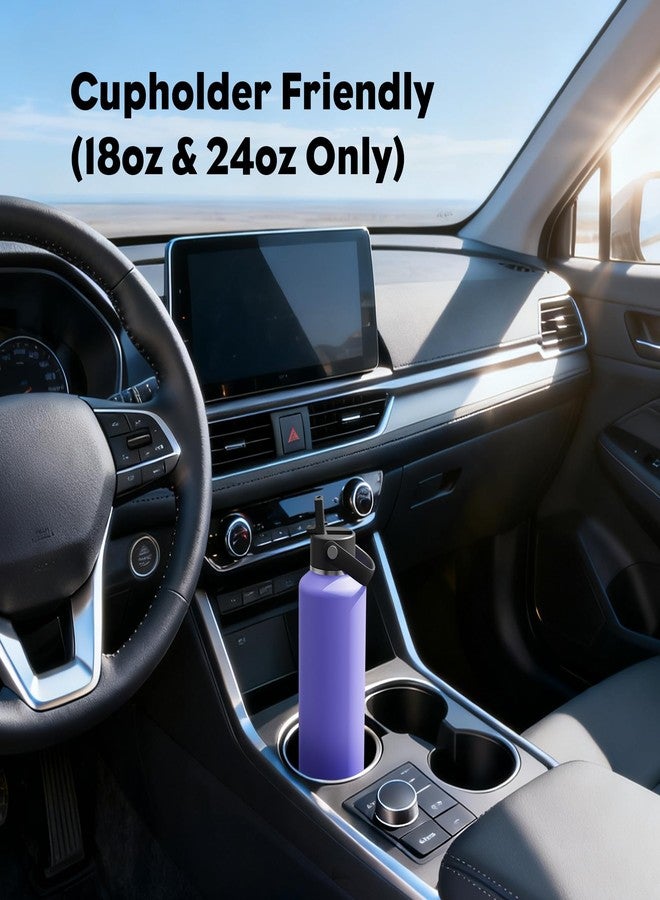 POWCAN 18oz Travel Water Bottle: Leakproof, Keep Cold 24H, BPA-Free, Lid with Handle, Insulated Water Bottle with Straw for School, Outdoors, Running, Camping, Gym, Playground, Teens (Violet's Tale) - Image 5
