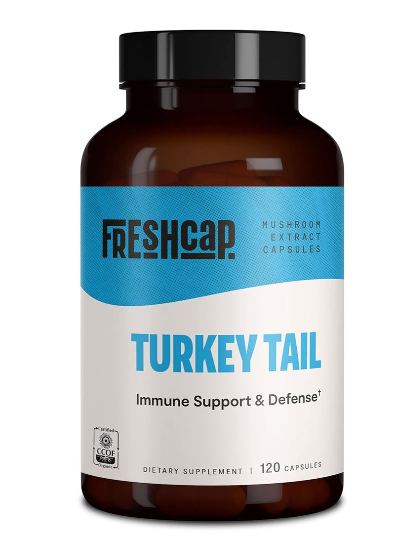 فريش كاب مشرومز مكملات فطر ذيل الديك الرومي، 120 كبسولة