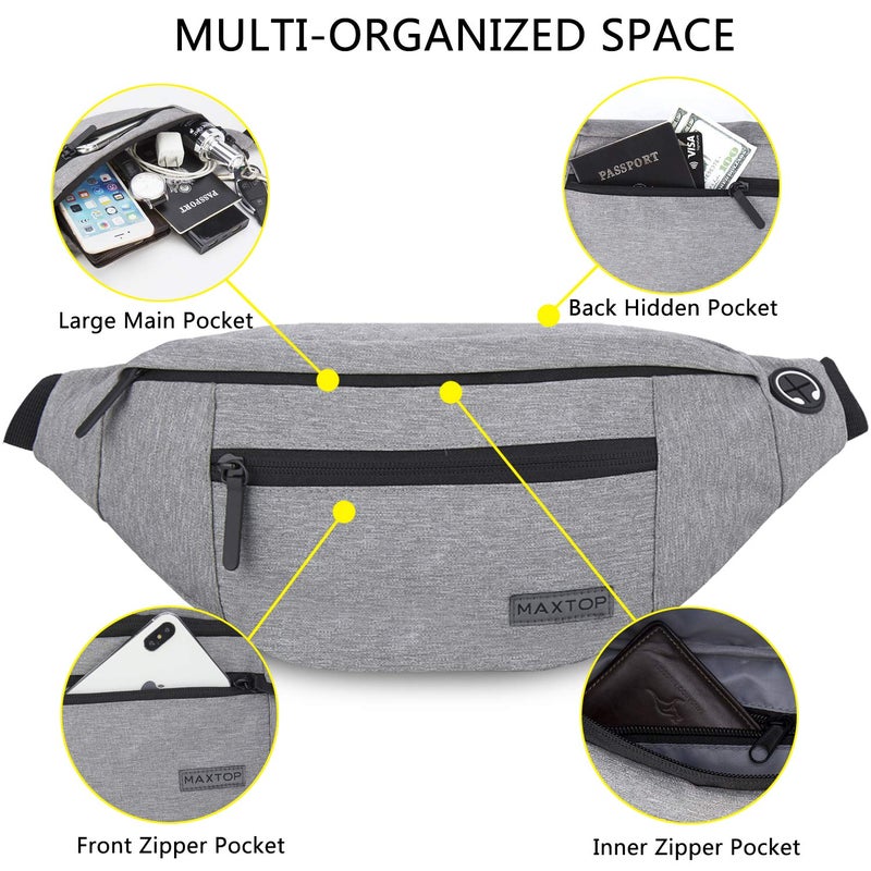 Maxtop Crossbody bags for Women Travel Essentials Fanny Packs Men Cross Body Belt Bag Christmas Gifts Enjoy Festival Sports Yoga Workout Running Casual Waist Pack Carrying All Size Phones - Image 3