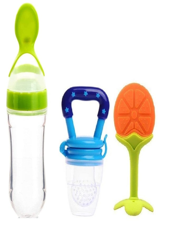 Aplam Chaplam Baby Fruit Nibbler Fruit Feeder/Baby Fruit Nipple/Pacifier for 4 Months + Babies Baby Feeding Set (Multicolour15) (Multicolor18) - Image 1