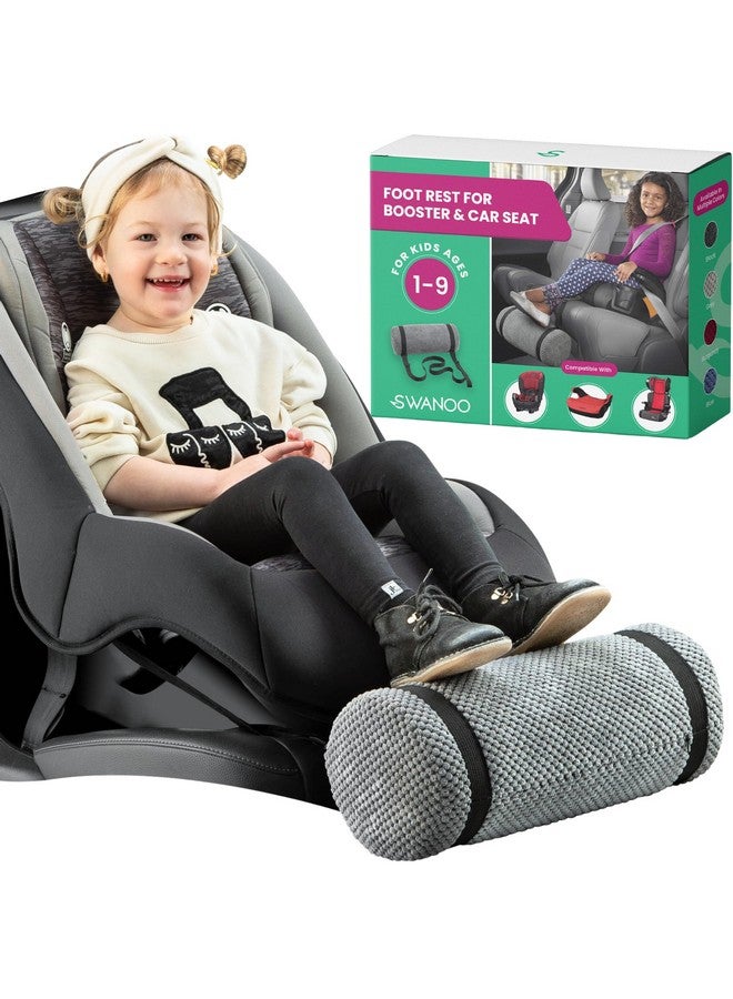 Swanoo, Car Seat Foot Rest for Kids Car Seat Accessories Leg Rest for Car Seat Kids Car Foot Rest with Extra Long Straps Adjusts to Any Carseat Or Toodlers Booster Seat by SWANOO, Grey, 1.0 Count - Image 1