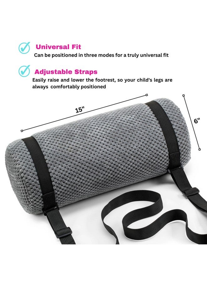 Swanoo, Car Seat Foot Rest for Kids Car Seat Accessories Leg Rest for Car Seat Kids Car Foot Rest with Extra Long Straps Adjusts to Any Carseat Or Toodlers Booster Seat by SWANOO, Grey, 1.0 Count - Image 3