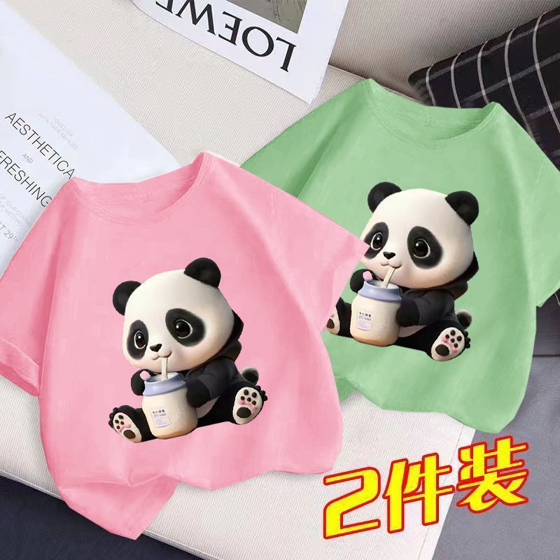 Men'S And Women'S Fashionable Short-Sleeved T-Shirt Children'S Summer Western Style Half-Sleeved Top T-Shirt Big Boy'S Handsome Trendy - Image 1