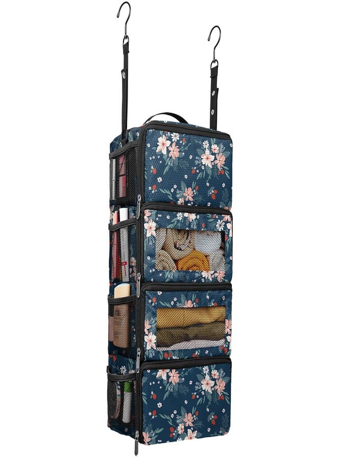 Vokelater Suitcase Organizer, Travel Luggage Organizer Hanging Shelves Packing Cube Closet/Collapsible Portable Travel Organizer for Carry-on, Berry-S-4 Tier, Small - Image 1