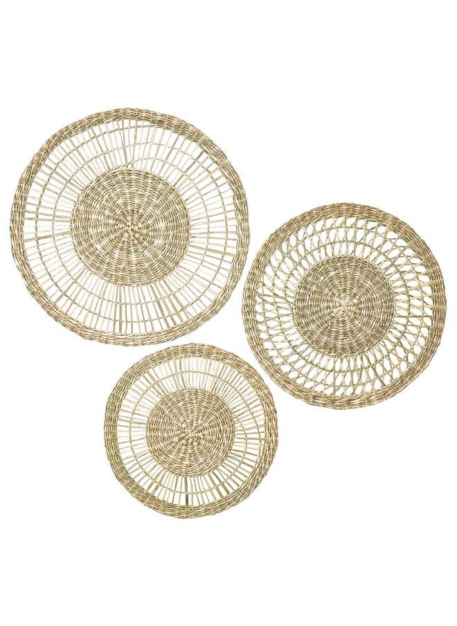 erorex - Wall Decoration, Set Of 3, Sedge Handmade - Image 1