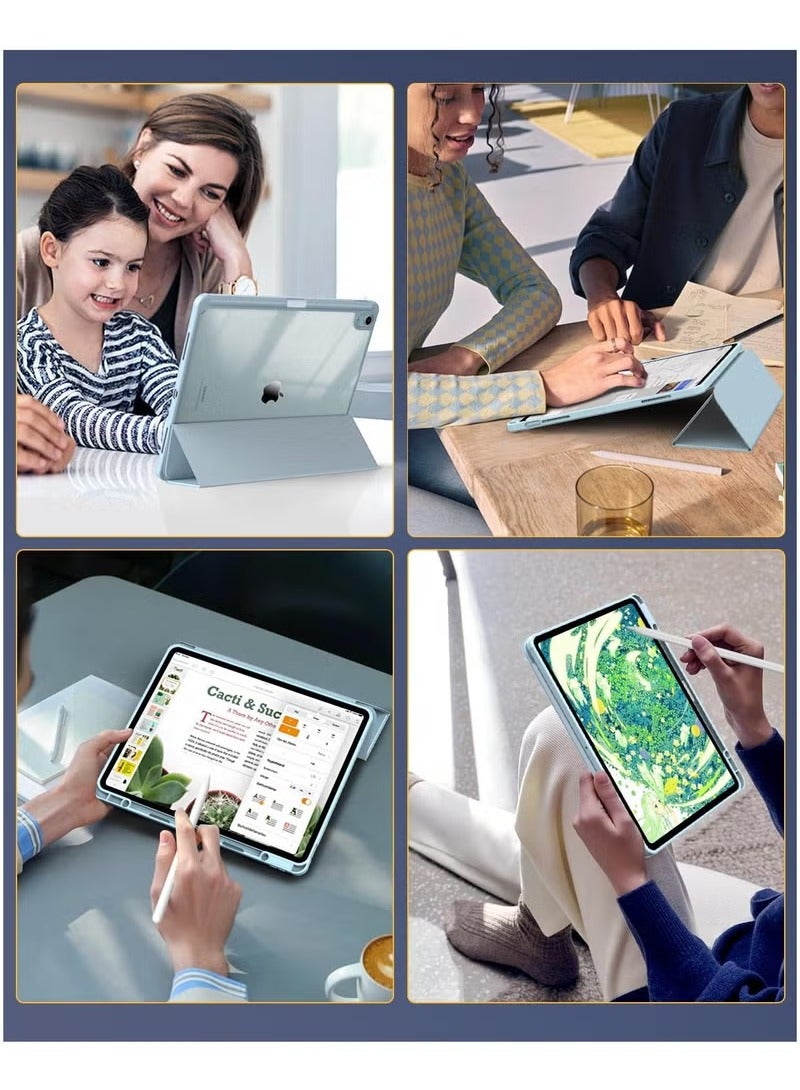 MIGOFAST iPad Air 13 inch M3 M2 2025 2024 with Pencil Holder Slim Stand Protective Cover with Clear Transparent Back Shell for iPad Air 13 inch Auto Wake Sleep - Image 4