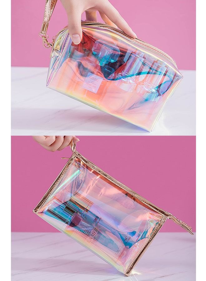 ZCM-HAPPY 2pcs Portable Laser Symphony Cosmetic Bag Toiletry Storage Bag - Image 3