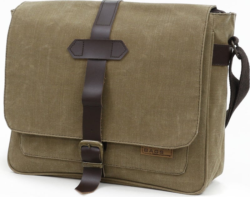 Old Cotton Cargo Waterproof Cotton Fabric Laptop Briefcase Travel Bag  - Image 1