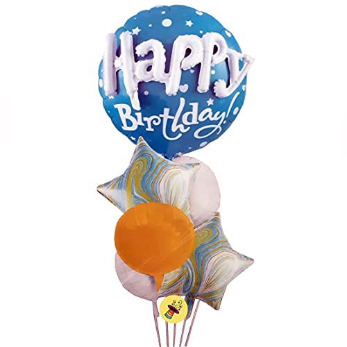 Atpata Funky High Five 25 Foil Balloon Combos for 25th Birthday Boy/Girl Party Decoration Backdrop (High Five 25 Blue 3D HBD) - Image 3