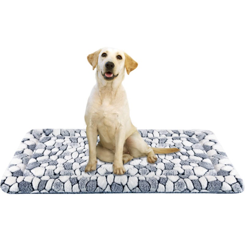 VANKEAN Dog Crate Pad Bed Mat Reversible Warm Cool Soft Pet Sleeping Mat Dog Bed for Crate Suitable for Small to XXLarge Dogs and Cats Machine Washable Crate Beds Grey Stone Pattern - Image 2
