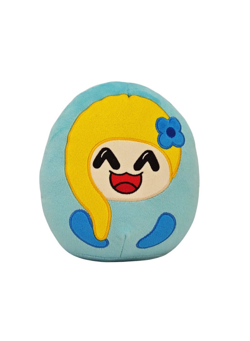 Omz Plush 20cm Plush Toy, Realistic Cute Soft Plush Doll, Gift For Boys And Girls Game Fans (Smiling Blue-And-Yellow-Haired Girl Hug Pillow) - Image 1